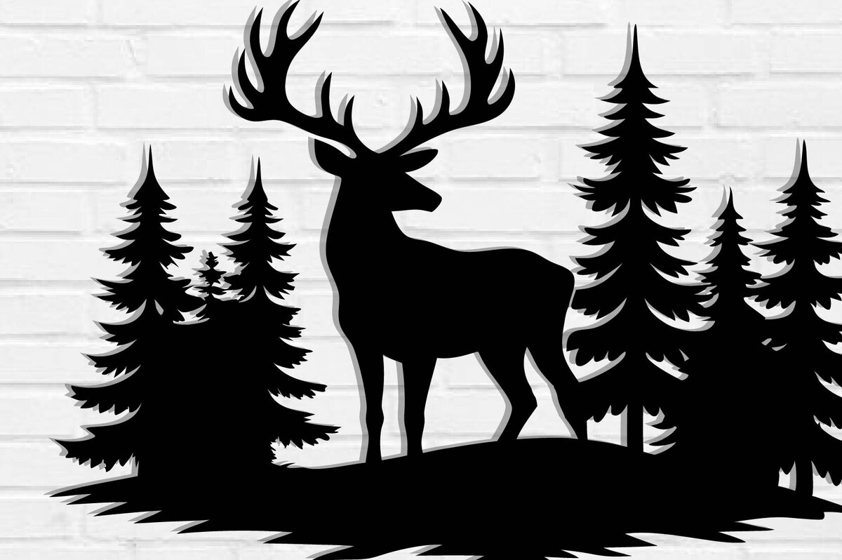 Intra απο ξύλο plywood 3mm-4mm πάχος -  με λέιζερ μεταλλικού τοίχου Deer Δίασταση 3600x3600 cm INTRAFABR-110064633