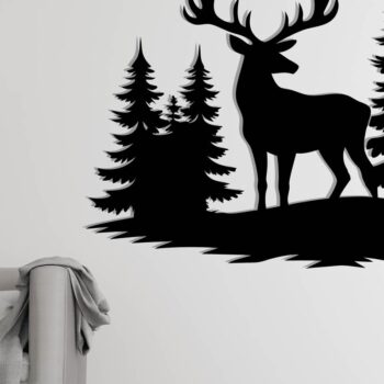 Intra απο ξύλο plywood 3mm-4mm πάχος -  με λέιζερ μεταλλικού τοίχου Deer Δίασταση 3600x3600 cm INTRAFABR-110064633 - Image 3