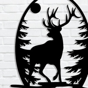 Intra απο ξύλο plywood 3mm-4mm πάχος -  με λέιζερ μεταλλικού τοίχου Deer Δίασταση 40x50 cm INTRAFABR-85479613