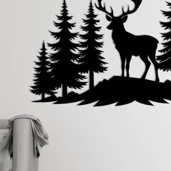 Intra απο ξύλο plywood 3mm-4mm πάχος - Deer Metal Wall Art Laser Cut Δίασταση 3600x3600 cm INTRAFABR-110060249 - Image 3