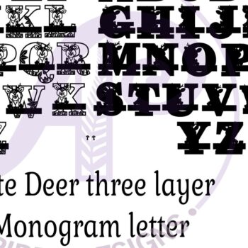 Intra απο ξύλο plywood 3mm-4mm πάχος - Μονόγραμμα ελαφιών Σημάδια ονόματος επιστολής  Δίασταση 30x20 cm INTRAFABR-84536460 - Image 5