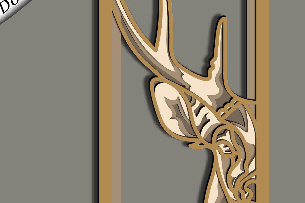 Intra απο ξύλο plywood 3mm-4mm πάχος - Ελάφια Πολυστρωματικά /Κόντρα πλακέ κομμένα ελάφια Δίασταση 30x20 cm INTRAFABR-64464416