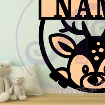 Intra απο ξύλο plywood 3mm-4mm πάχος - Πρότυπο κοπής με λέιζερ  Sin Name Deer Δίασταση 30x20 cm INTRAFABR-95547823 - Image 2