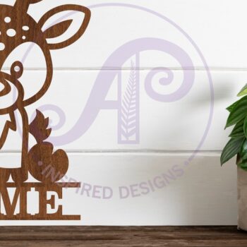 Intra απο ξύλο plywood 3mm-4mm πάχος - Πρότυπο κοπής με λέιζερ   Name Deer Δίασταση 30x20 cm INTRAFABR-82433593 - Image 1