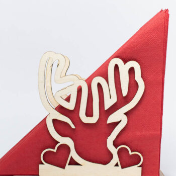 Intra απο ξύλο plywood 3mm-4mm πάχος - Θήκη χαρτοπετσέτας ελαφιού Δίασταση 6x6 cm INTRAFABR-69143532 - Image 2