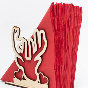 Intra απο ξύλο plywood 3mm-4mm πάχος - Θήκη χαρτοπετσέτας ελαφιού Δίασταση 6x6 cm INTRAFABR-69143532 - Image 3