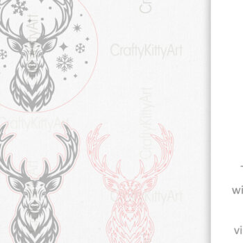 Intra απο ξύλο plywood 3mm-4mm πάχος - Deer  Laser Cut, Χριστουγεννιάτικο Στολίδι Δίασταση 6x6 cm INTRAFABR-111007372 - Image 4