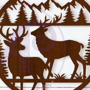 Intra απο ξύλο plywood 3mm-4mm πάχος - Πινακίδα Deer Wall Art,   Δίασταση 40x50 cm INTRAFABR-111388582