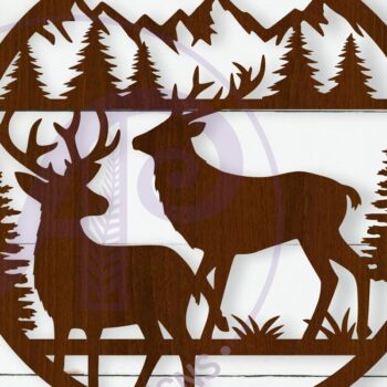 Intra απο ξύλο plywood 3mm-4mm πάχος - Πινακίδα Deer Wall Art,   Δίασταση 40x50 cm INTRAFABR-111388582 - Image 1