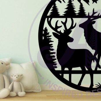 Intra απο ξύλο plywood 3mm-4mm πάχος - Πινακίδα Deer Wall Art,   Δίασταση 40x50 cm INTRAFABR-111388582 - Image 3