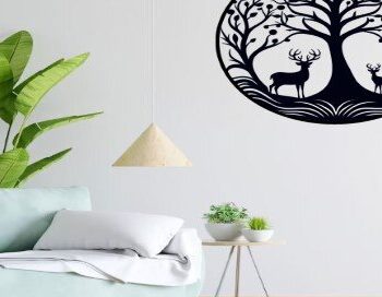 Intra απο ξύλο plywood 3mm-4mm πάχος - Τέχνη τοίχου ελαφιού Δίασταση 40x50 cm INTRAFABR-86310418 - Image 1