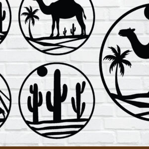 Intra απο ξύλο plywood 3mm-4mm πάχος -  με λέιζερ τοίχου σκηνής της ερήμου Δίασταση 40x50 cm INTRAFABR-76808880