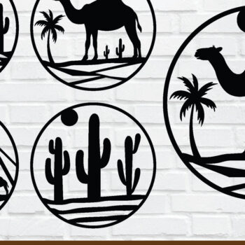 Intra απο ξύλο plywood 3mm-4mm πάχος -  με λέιζερ τοίχου σκηνής της ερήμου Δίασταση 40x50 cm INTRAFABR-76808880 - Image 1