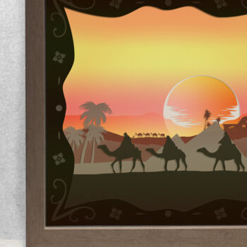 Intra απο ξύλο plywood 3mm-4mm πάχος - Πρότυπο κουτιού σκιάς της ερήμου Δίασταση 5x8 cm INTRAFABR-9443998 - Image 1