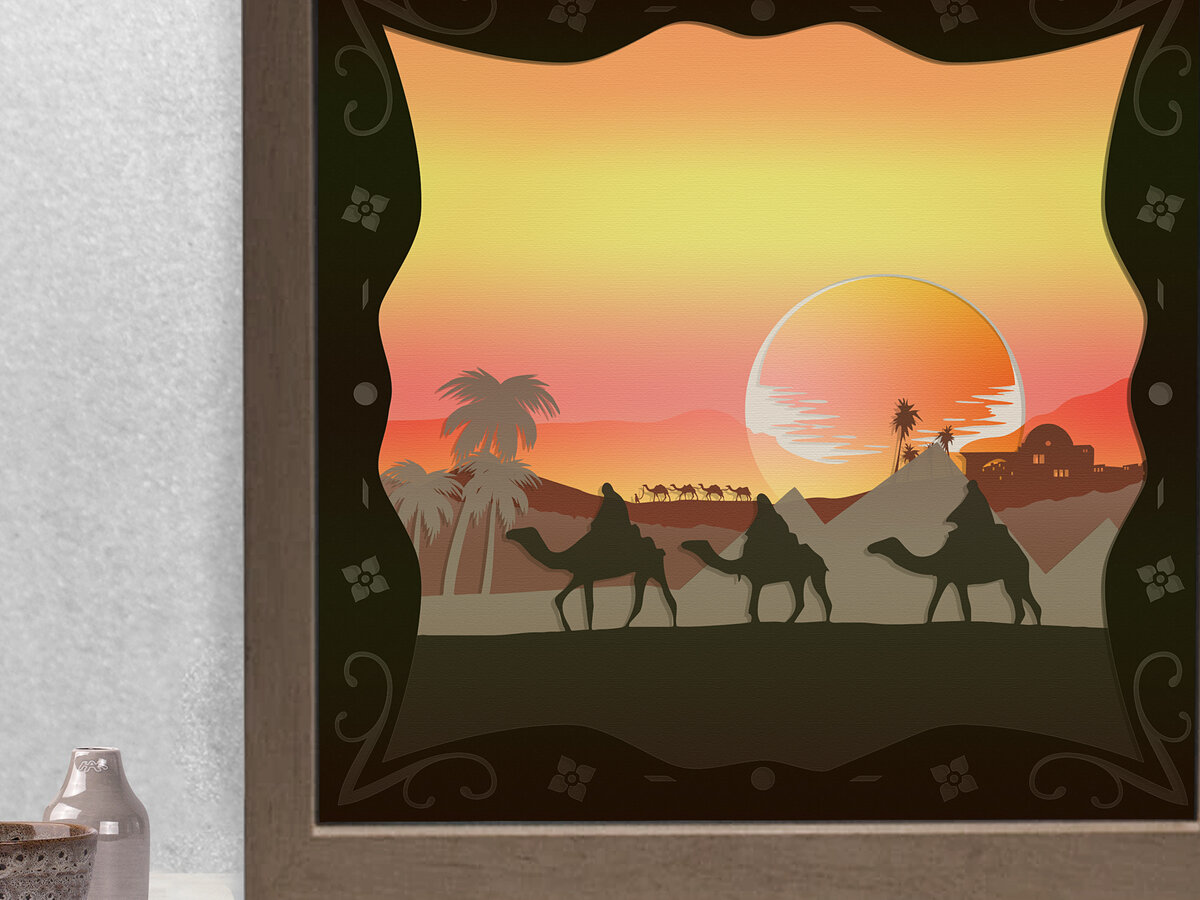 Intra απο ξύλο plywood 3mm-4mm πάχος - Πρότυπο κουτιού σκιάς της ερήμου Δίασταση 5x8 cm INTRAFABR-9443998