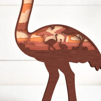 Intra απο ξύλο plywood 3mm-4mm πάχος - Πακέτο  με στρώματα άγριας ζωής στην έρημο Δίασταση 30x20 cm INTRAFABR-121364662 - Image 4