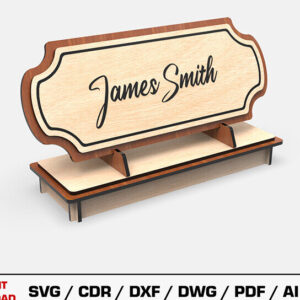 Intra απο ξύλο plywood 3mm-4mm πάχος -  κοπής λέιζερ πινακίδας γραφείου Δίασταση 30x20 cm INTRAFABR-105211127