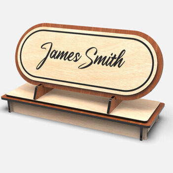 Intra απο ξύλο plywood 3mm-4mm πάχος -  κοπής λέιζερ πινακίδας γραφείου Δίασταση 30x20 cm INTRAFABR-105211286 - Image 3