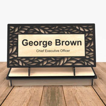 Intra απο ξύλο plywood 3mm-4mm πάχος -  κοπής λέιζερ πινακίδας γραφείου Δίασταση 30x20 cm INTRAFABR-109501022 - Image 2