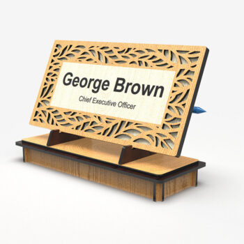 Intra απο ξύλο plywood 3mm-4mm πάχος -  κοπής λέιζερ πινακίδας γραφείου Δίασταση 30x20 cm INTRAFABR-109501022 - Image 6