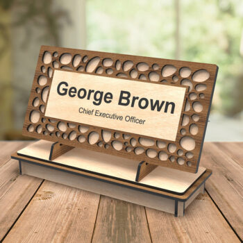 Intra απο ξύλο plywood 3mm-4mm πάχος -  κοπής λέιζερ πινακίδας γραφείου Δίασταση 30x20 cm INTRAFABR-109501095 - Image 3