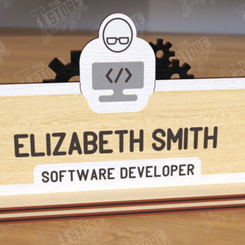 Intra απο ξύλο plywood 3mm-4mm πάχος - Επιτραπέζιο πινακίδα κοπής με λέιζερ | Πινακίδα ονόματος Δίασταση 30x20 cm INTRAFABR-121984908 - Image 1