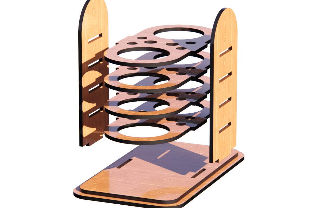 Intra απο ξύλο plywood 3mm-4mm πάχος - Desk Organizer  κοπής με λέιζερ Δίασταση 155x120 cm INTRAFABR-33389400