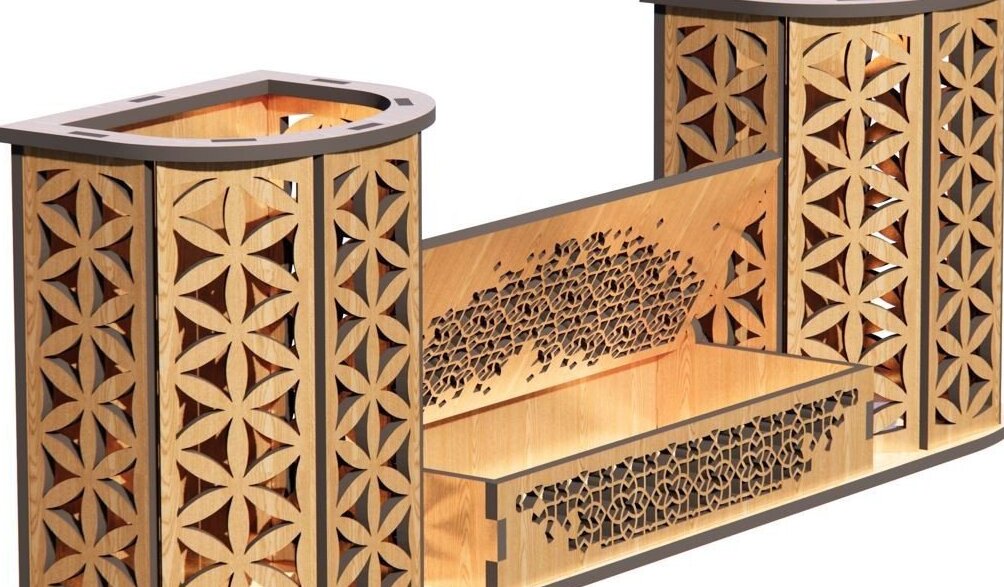 Intra απο ξύλο plywood 3mm-4mm πάχος - Οργανωτής γραφείου Δίασταση 20x20 cm INTRAFABR-31860359