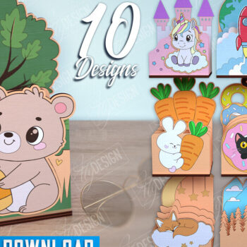 Intra απο ξύλο plywood 3mm-4mm πάχος - Πακέτο οργάνωσης γραφείου | Σχεδιασμός Ζώων Δίασταση 30x20 cm INTRAFABR-112656703 - Image 1