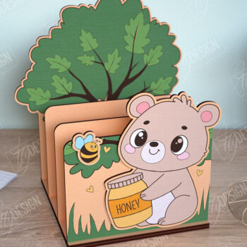 Intra απο ξύλο plywood 3mm-4mm πάχος - Πακέτο οργάνωσης γραφείου | Σχεδιασμός Ζώων Δίασταση 30x20 cm INTRAFABR-112656703 - Image 11