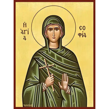 Εικόνα Ορθοδοξίας με περίγραμμα χρυσό σε ξύλο Φλαμουρίας  με  βάση Εικόνα ΑΓΙΑ ΣΟΦΙΑ Χειροποίητη Ελληνορθόδοξη εικόνα του Ιησού Χριστού, Κρεμαστή πλάκα βυζαντινής τέχνης, χριστιανική τέχνη Διάσταση 40x30 cm (10,2x7,9 ίντσες)  INTRAEK-1447757865232 - Image 1