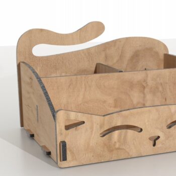 Intra απο ξύλο plywood 3mm-4mm πάχος - Desk Organizer Cat  Laser Cut Files Δίασταση 30x20 cm INTRAFABR-114208050 - Image 1