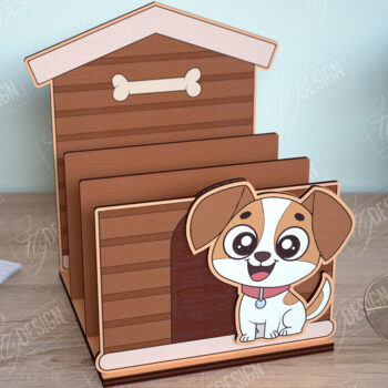 Intra απο ξύλο plywood 3mm-4mm πάχος - Οργανωτής γραφείου | Σκύλος | CNC Δίασταση 30x20 cm INTRAFABR-112656420 - Image 1