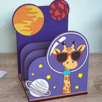 Intra απο ξύλο plywood 3mm-4mm πάχος - Οργανωτής γραφείου | Καμηλοπάρδαλη | CNC Δίασταση 30x20 cm INTRAFABR-112656254 - Image 1