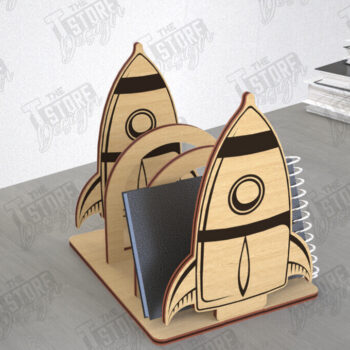 Intra απο ξύλο plywood 3mm-4mm πάχος - Οργανωτής γραφείου | Rocket Shape |Οργανωτής Δίασταση 30x20 cm INTRAFABR-113932650 - Image 1