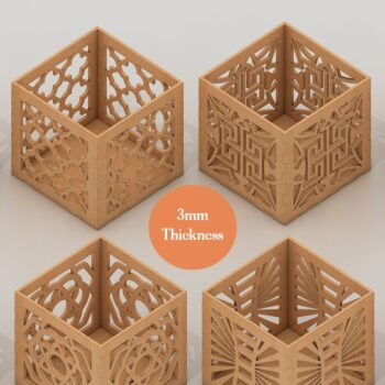 Intra απο ξύλο plywood 3mm-4mm πάχος - Desk Pencil Box Collection Digital Cuts Δίασταση 30x20 cm INTRAFABR-41518729 - Image 1