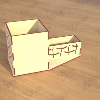 Intra απο ξύλο plywood 3mm-4mm πάχος - Desktop Office Organizer Laser Cut | CNC Δίασταση 30x20 cm INTRAFABR-123135159 - Image 1