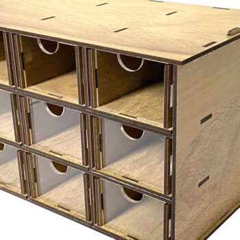 Intra απο ξύλο plywood 3mm-4mm πάχος - Desktop Organizer , Hobby Storage Box Δίασταση 15x30 cm INTRAFABR-65815690 - Image 3