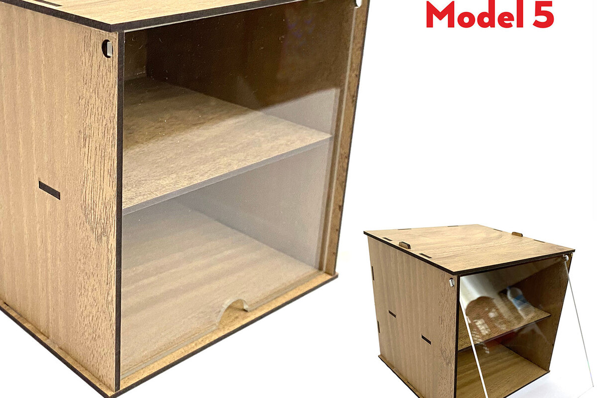 Intra απο ξύλο plywood 3mm-4mm πάχος - Desktop Organizer , Hobby Storage Box Δίασταση 15x15 cm INTRAFABR-65815708