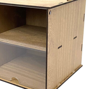 Intra απο ξύλο plywood 3mm-4mm πάχος - Desktop Organizer , Hobby Storage Box Δίασταση 15x15 cm INTRAFABR-65815708 - Image 3