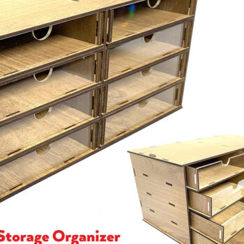 Intra απο ξύλο plywood 3mm-4mm πάχος - Desktop Organizer , Hobby Storage Box Δίασταση 15x30 cm INTRAFABR-65815671 - Image 1