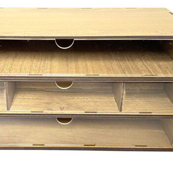 Intra απο ξύλο plywood 3mm-4mm πάχος - Desktop Organizer , Hobby Storage Box Δίασταση 15x30 cm INTRAFABR-65815675 - Image 4