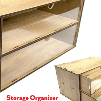 Intra απο ξύλο plywood 3mm-4mm πάχος - Desktop Organizer , Hobby Storage Box Δίασταση 15x30 cm INTRAFABR-65815679 - Image 1