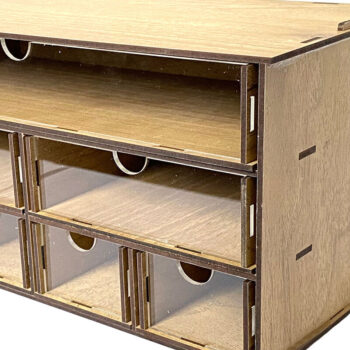 Intra απο ξύλο plywood 3mm-4mm πάχος - Desktop Organizer , Hobby Storage Box Δίασταση 15x30 cm INTRAFABR-65815685 - Image 3