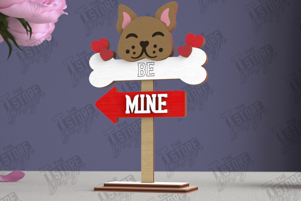 Intra απο ξύλο plywood 3mm-4mm πάχος - Επιτραπέζιο Πινακίδα κατεύθυνσης Αγίου Βαλεντίνου|CNC Δίασταση 20x20 cm INTRAFABR-112629826