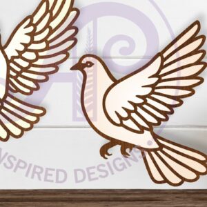 Intra απο ξύλο plywood 3mm-4mm πάχος - Λεπτομερής επιγραφή Dove Wall Art,   Δίασταση 40x50 cm INTRAFABR-112231332