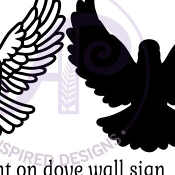 Intra απο ξύλο plywood 3mm-4mm πάχος - Λεπτομερής επιγραφή Dove Wall Art,   Δίασταση 40x50 cm INTRAFABR-112231332 - Image 5