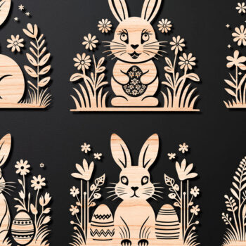 Intra απο ξύλο plywood 3mm-4mm πάχος - Λεπτομερές Πασχαλινό πακέτο  Laser Cut Δίασταση 15x15 cm INTRAFABR-112388643 - Image 1