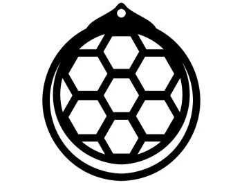 Intra απο ξύλο plywood 3mm-4mm πάχος - Λεπτομερές εξάγωνο μοτίβο για σκουλαρίκια κοπής με λέιζερ Δίασταση 3x3 cm INTRAFABR-28938520 - Image 1