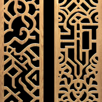 Intra απο ξύλο plywood 3mm-4mm πάχος - Λεπτομερής συλλογή Laser Cut Art Δίασταση 3200x7200 cm INTRAFABR-118187266 - Image 2